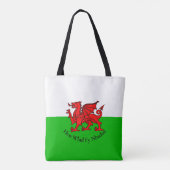 Welsh Dragon Flag, für St. David's Day Tasche (Rückseite)