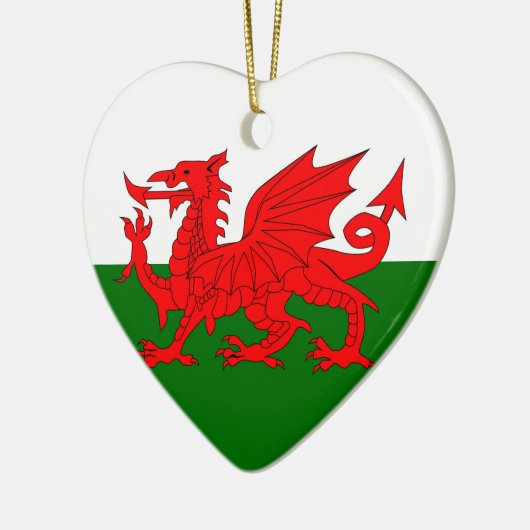Welsh Dragon Flag Keramik Ornament (Links)