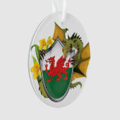 Welsh Dragon Flag Ornament (Vorderseite)