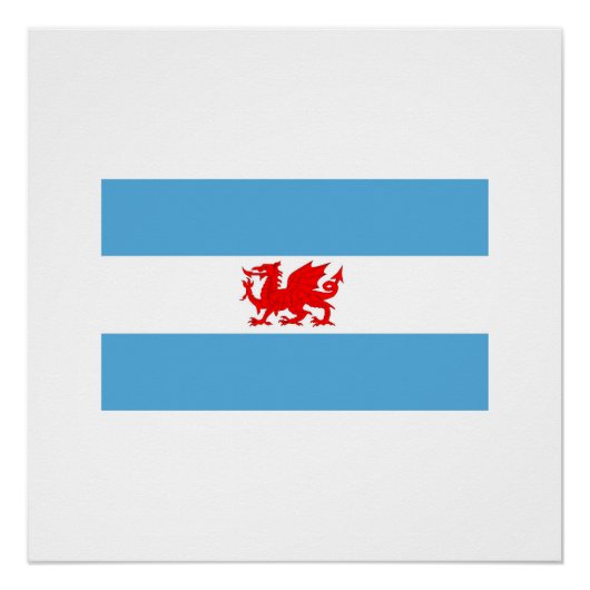 Welsh Dragon Flag Patagonia Colony Poster (Vorderseite)