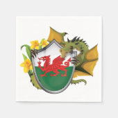 Welsh Dragon Flag Serviette (Vorderseite)