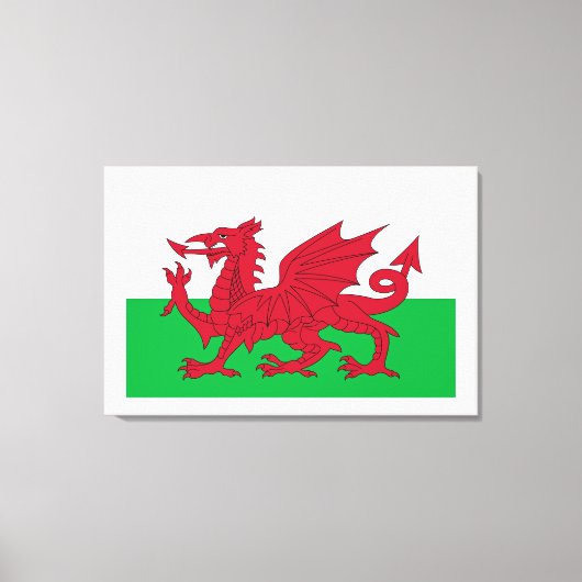 Welsh Dragon ~ Flag Wales Canvas Print Leinwanddruck (Vorderseite)