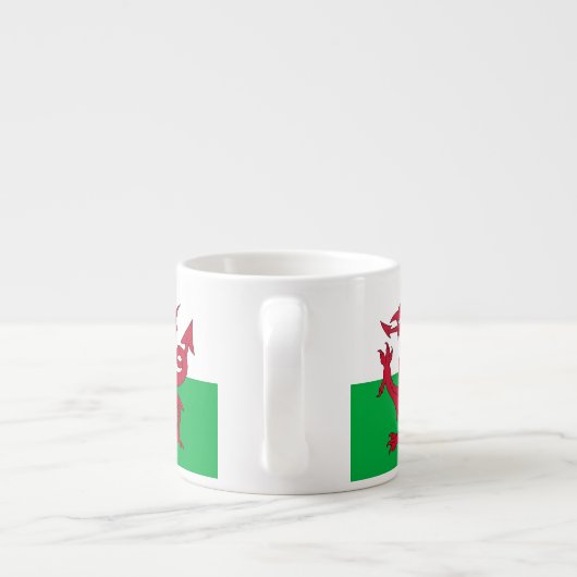 Welsh Dragon ~ Flag Wales Espressotasse (Rückseite)