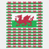 Welsh Dragon ~ Flag Wales Fleecedecke (Vorderseite)
