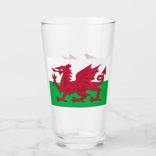 Welsh Dragon ~ Flag Wales Glas (Rückseite)