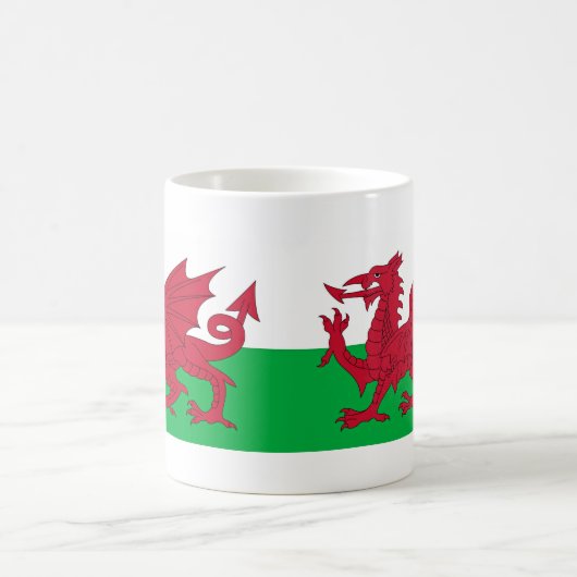 Welsh Dragon ~ Flag Wales Kaffeetasse (Mittel)