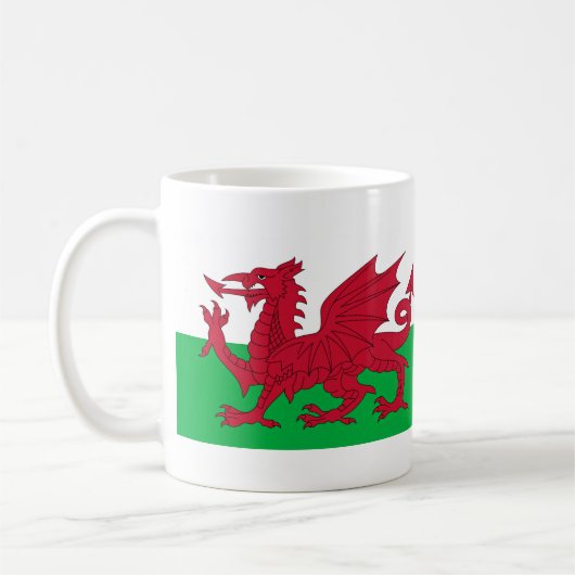 Welsh Dragon ~ Flag Wales Kaffeetasse (Links)