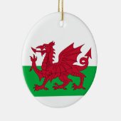 Welsh Dragon ~ Flag Wales Keramik Ornament (Rechts)