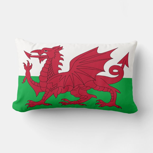 Welsh Dragon ~ Flag Wales Lendenkissen (Vorderseite)