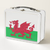Welsh Dragon ~ Flag Wales Metall Brotdose (Vorderseite)