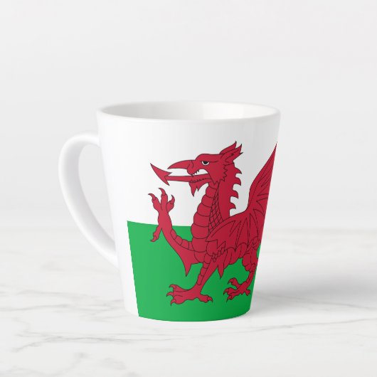 Welsh Dragon ~ Flag Wales Milchtasse (Linke Ecke)
