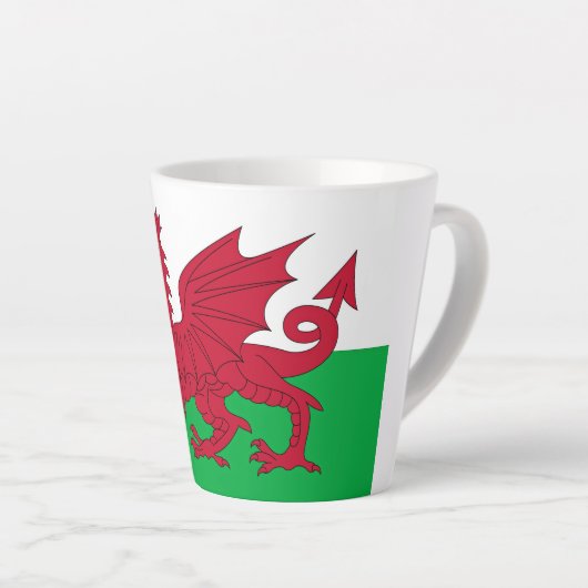 Welsh Dragon ~ Flag Wales Milchtasse (Rechte Ecke)