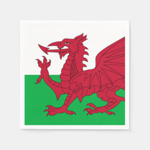 Welsh Dragon ~ Flag Wales Paper Dinner Napkins Serviette