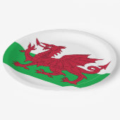 Welsh Dragon ~ Flag Wales Paper Tellers Pappteller (Schrägansicht)