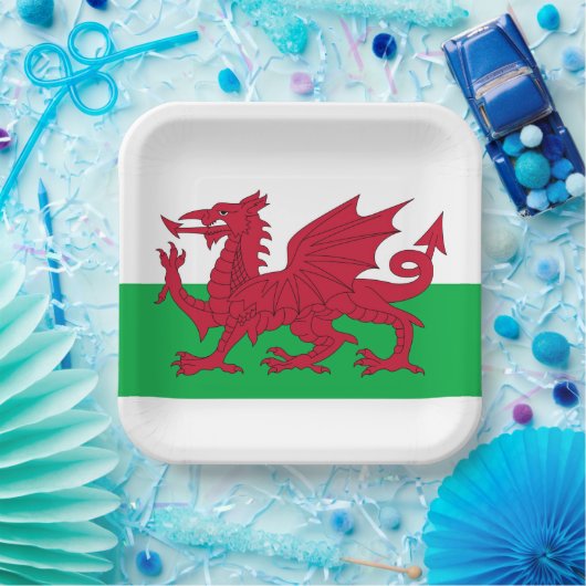 Welsh Dragon ~ Flag Wales Pappteller (Party)
