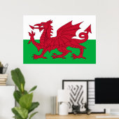 Welsh Dragon ~ Flag Wales Poster (Heimbüro)