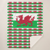 Welsh Dragon ~ Flag Wales Sherpadecke (Vorderseite)