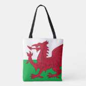Welsh Dragon ~ Flag Wales Tasche (Rückseite)