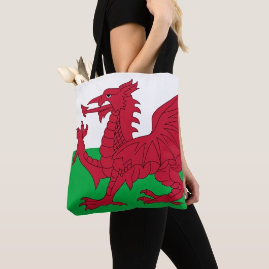 Welsh Dragon ~ Flag Wales Tasche (Von Nahem)
