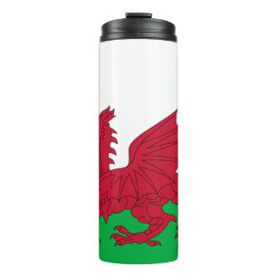 Welsh Dragon ~ Flag Wales Thermosbecher