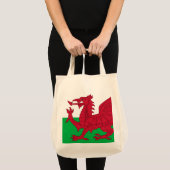 Welsh Dragon ~ Flag Wales Tragetasche (Vorderseite (Produkt))