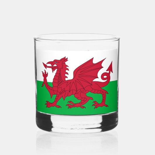 Welsh Dragon ~ Flag Wales Whiskyglas (Vorderseite)