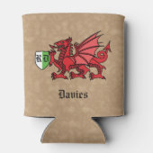 Welsh Dragon Individuelle Name und Monogram Dosenkühler (Rückseite)