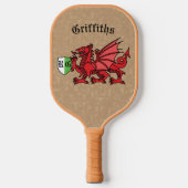 Welsh Dragon Individuelle Name und Monogram Pickleball Schläger (Vorderseite)