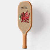 Welsh Dragon Individuelle Name und Monogram Pickleball Schläger (Links)