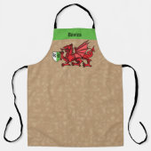 Welsh Dragon Individuelle Name und Monogram Schürze (Vorderseite)