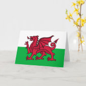 Welsh Dragon Karte (Gelbe Blume)