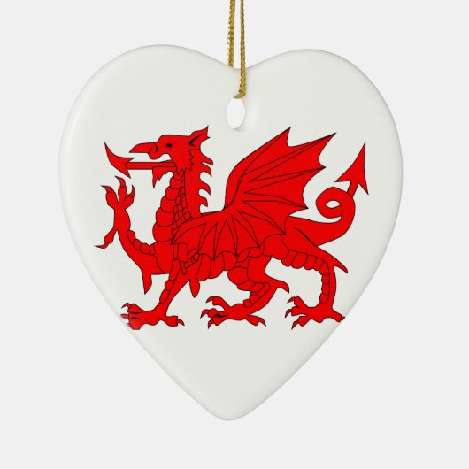 Welsh Dragon Keramik Ornament (Rechts)
