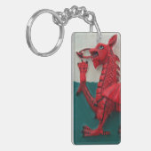 Welsh Dragon Key Ring Schlüsselanhänger (Vorderseite links)