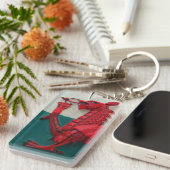 Welsh Dragon Key Ring Schlüsselanhänger (Vorderseite rechts)