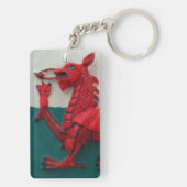 Welsh Dragon Key Ring Schlüsselanhänger (Rückseite)