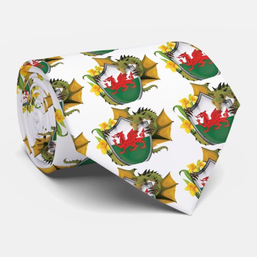 Welsh Dragon Krawatte (Gerollt)