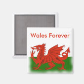 Welsh Dragon Magnet (Vorderseite/Rückseite)