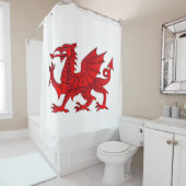 Welsh Dragon mit Kegeleffekt Duschvorhang (Beispiel)
