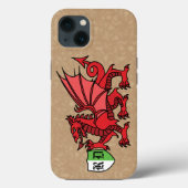 Welsh Dragon Monogram Case-Mate iPhone Hülle (Rückseite)