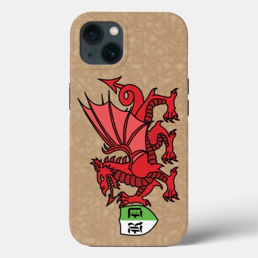 Welsh Dragon Monogram Case-Mate iPhone Hülle (Rückseite)
