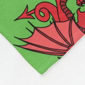 Welsh Dragon Monogram Fleecedecke (Ecke)