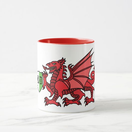 Welsh Dragon Monogram Tasse (Zentrum)