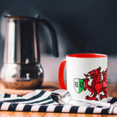 Welsh Dragon Monogram Tasse