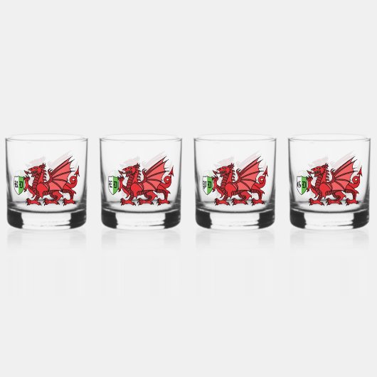 Welsh Dragon Monogram Whiskyglas (Vorderseite)