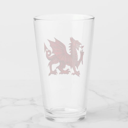 WELSH DRAGON PINT GLASS GLAS (Rückseite)