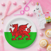 Welsh Dragon Plate Pappteller (Party)
