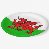 Welsh Dragon Plate Pappteller (Schrägansicht)