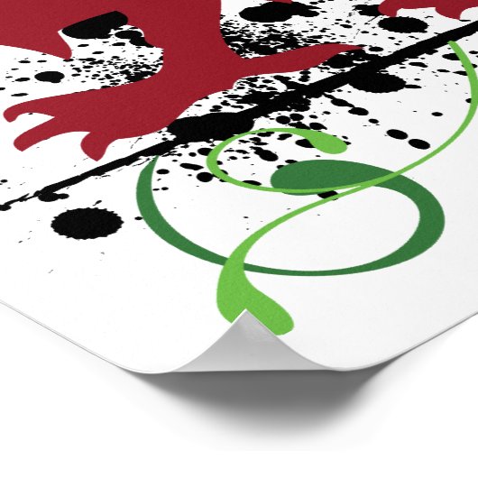 Welsh Dragon Poster (Ecke)