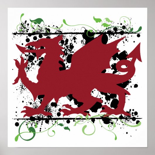 Welsh Dragon Poster (Vorne)
