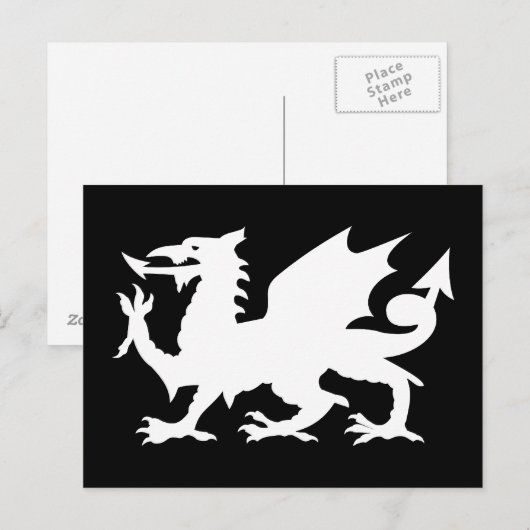 Welsh Dragon Postkarte (Vorne/Hinten)